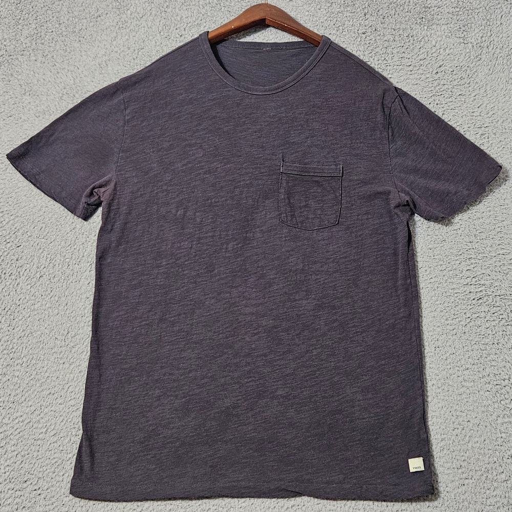 Vuori Shirt Mens Large Gray The Rise Tee Pima Cotton Pocket Athletic V182